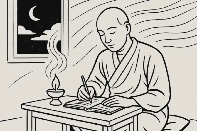 Evening reflection and dedication of merit
