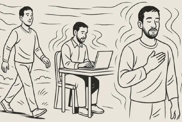 Micro-practices during work or movement