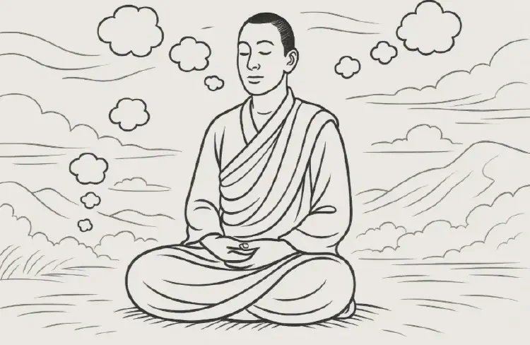 Allowing thoughts to arise and dissolve